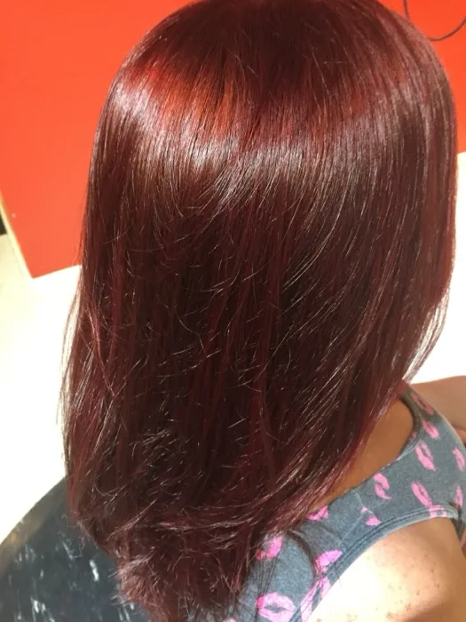 Rich red hair color result at Creative Cuts Plus